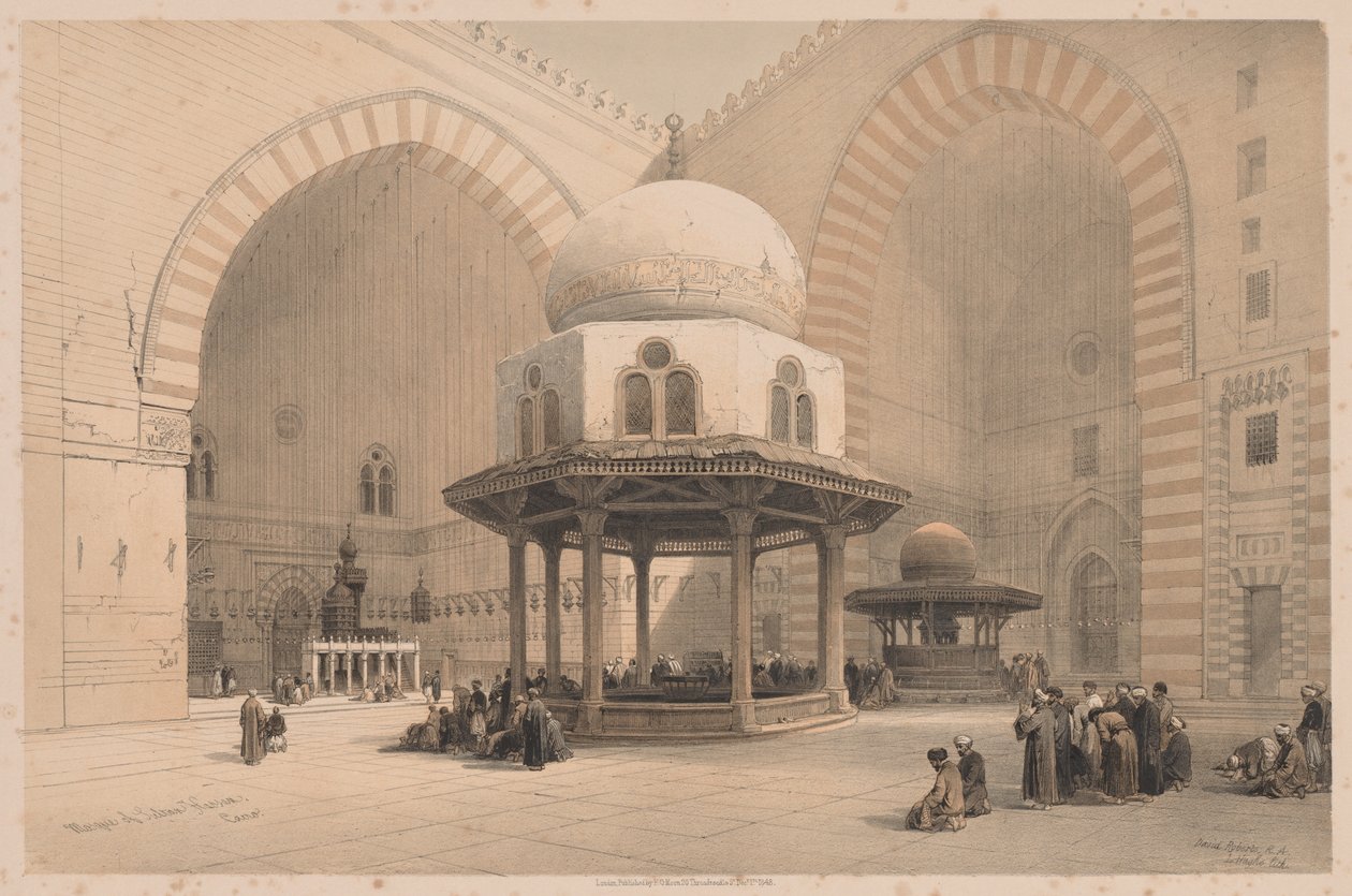 Egito e Núbia: Volume III - Nº 8, Mesquita do Sultão Hassan, Cairo, 1838. de Louis Haghe