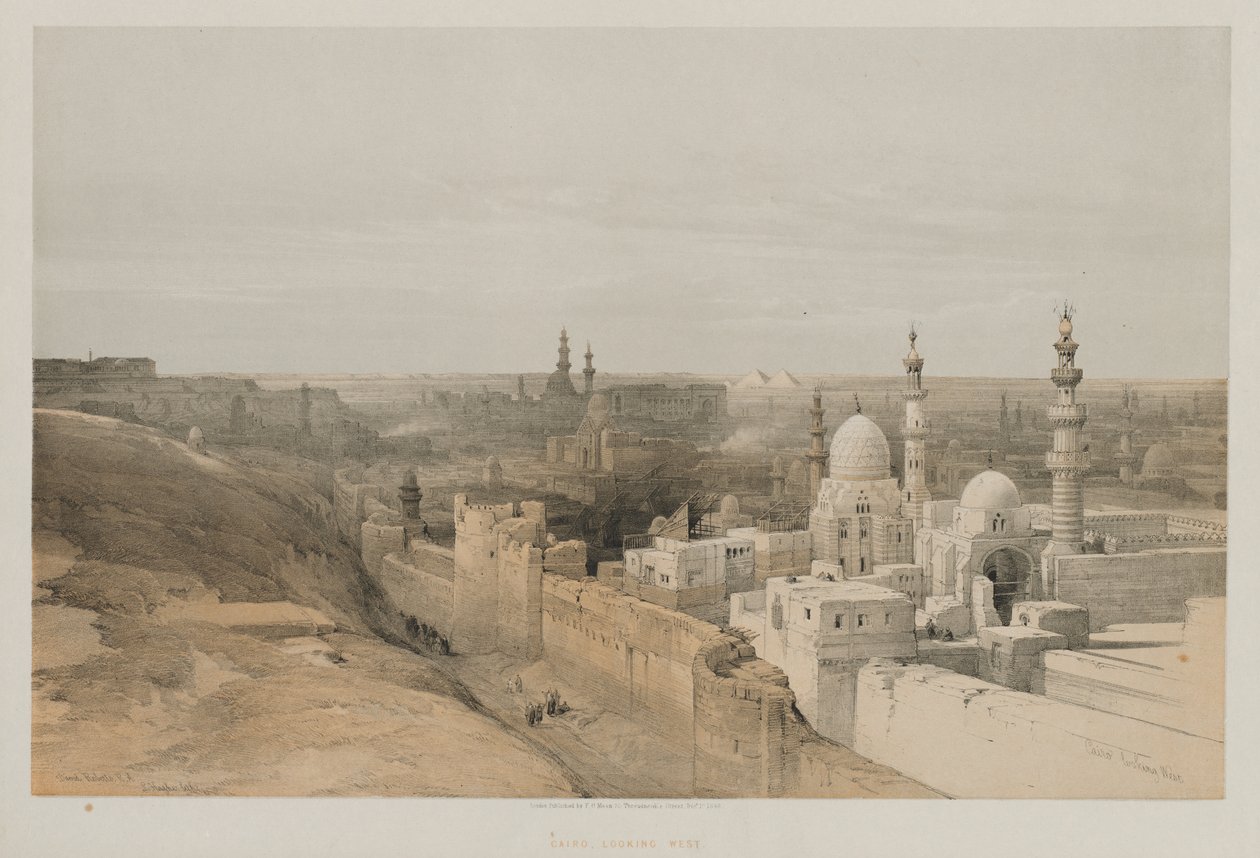 Egito e Núbia, Volume III: Cairo, Looking West, 1848. de Louis Haghe