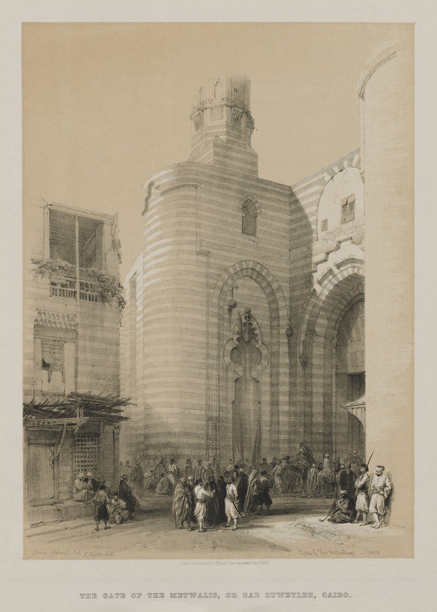 Egito e Núbia, Volume III: Gate of the Metwaleys, Cairo de Louis Haghe