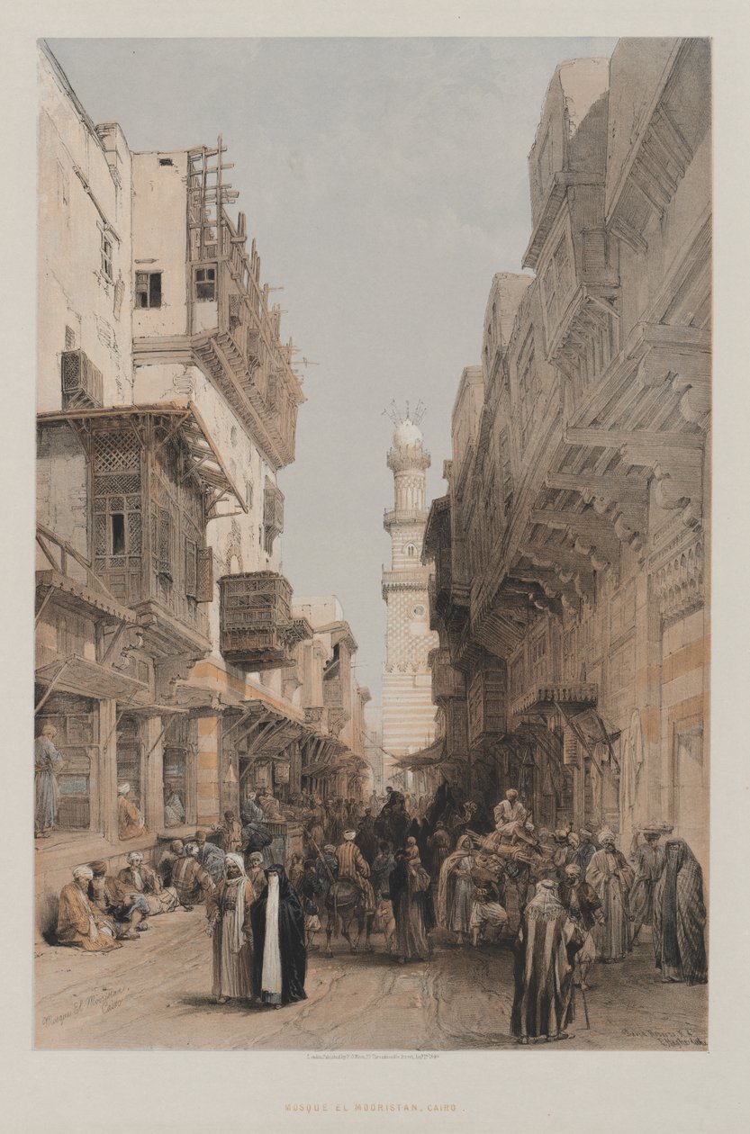 Egito e Núbia, Volume III: Mesquita el Mooristan, Cairo de Louis Haghe