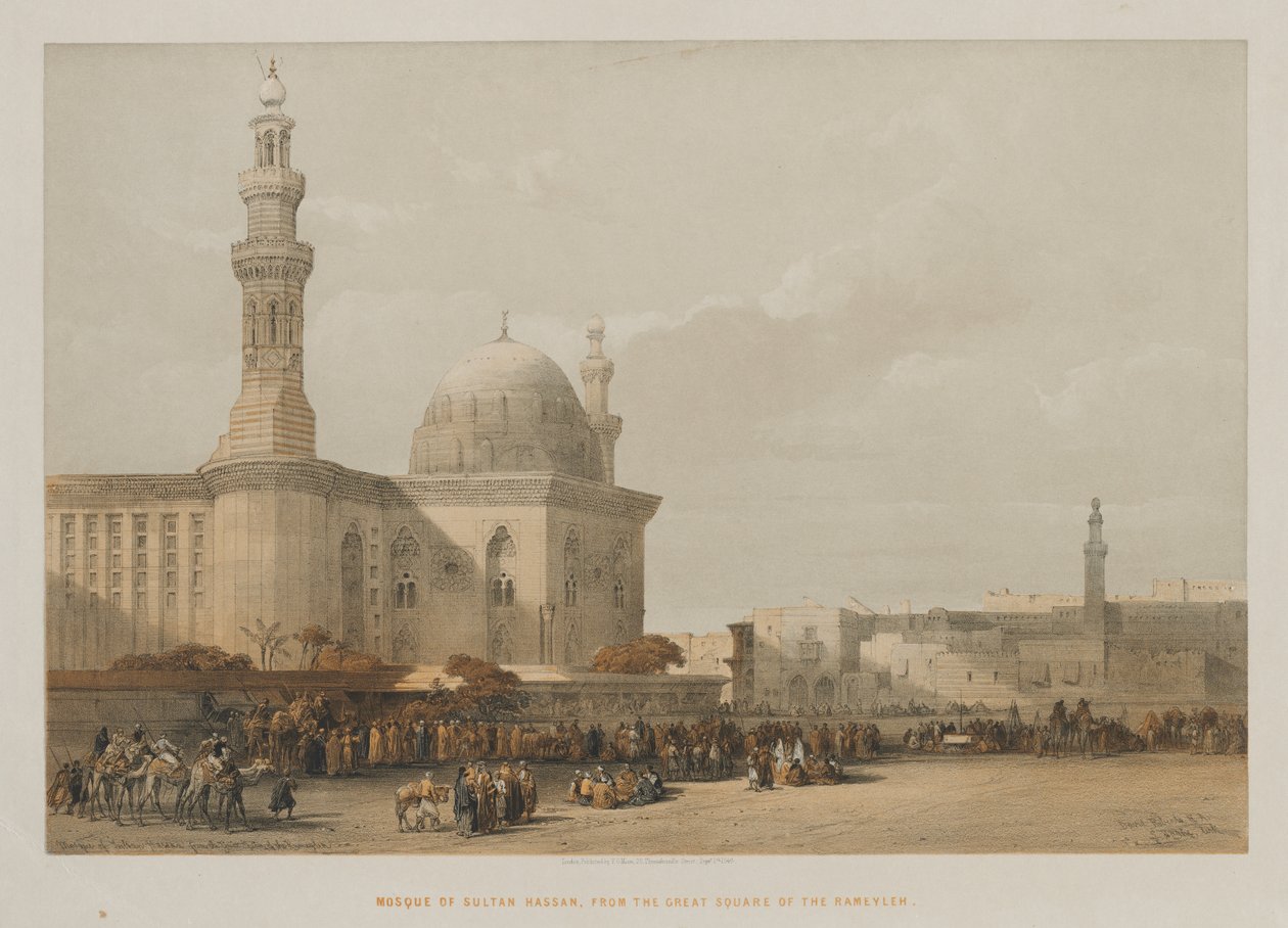 Egito e Núbia, Volume III: Mesquita do Sultão Hassan, da Grande Praça de Rameyleh, 1849. de Louis Haghe