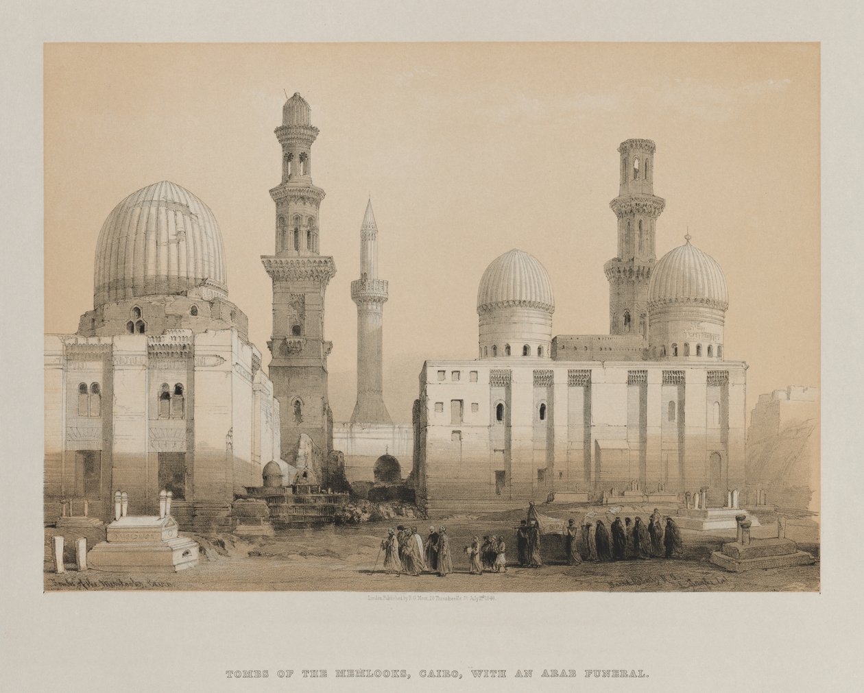 Egito e Núbia, Volume III: Tumba dos Memlooks, Cairo, 1849. de Louis Haghe