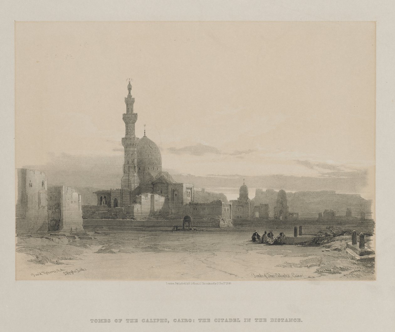 Egito e Núbia, Volume III: Tumbas do Califa, Cairo de Louis Haghe