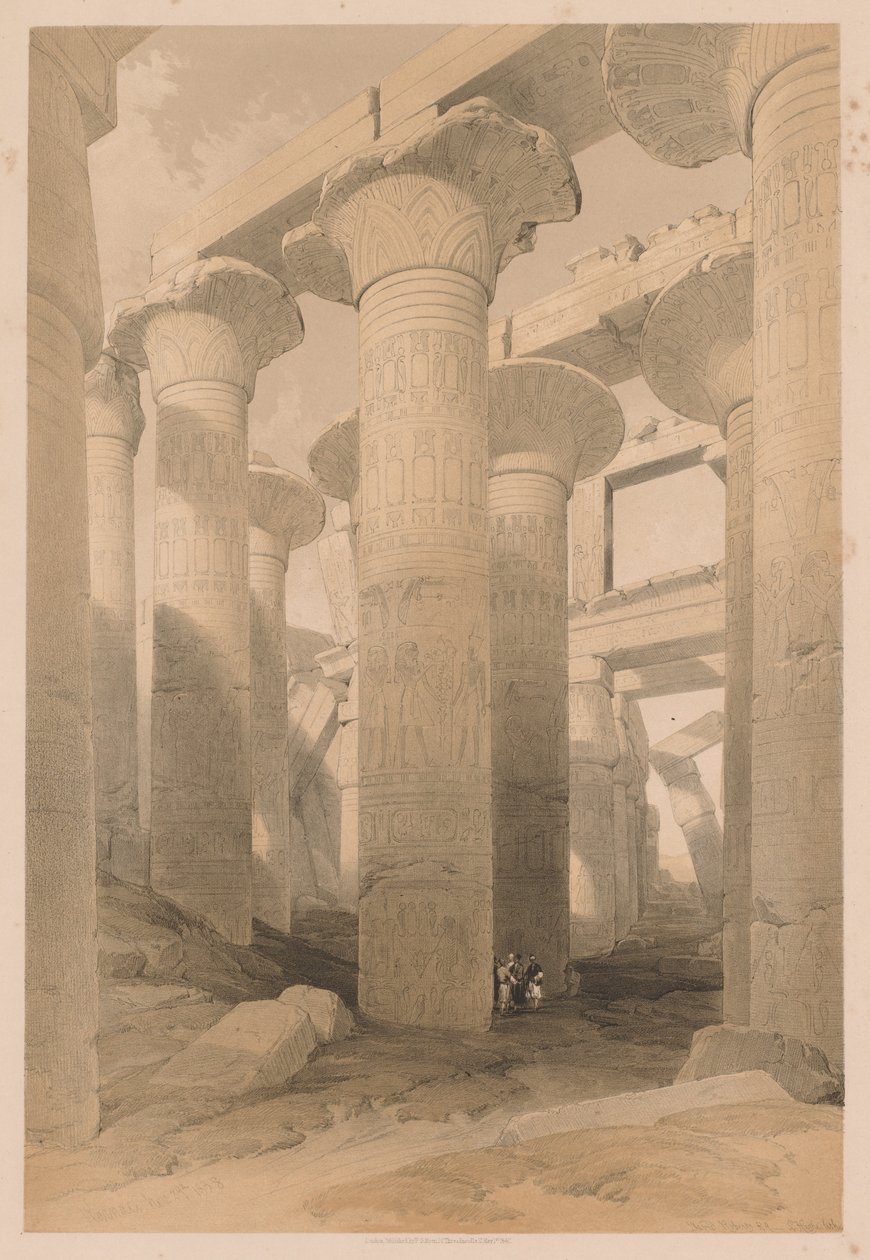 Egito e Núbia: Volume II - Nº 14, Karnak, 1838. de Louis Haghe