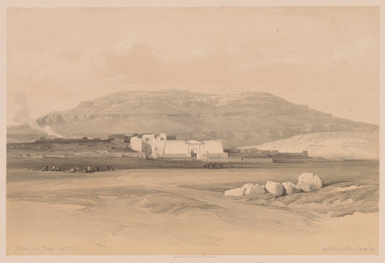 Egito e Núbia: Volume II - No. 20, Medinet Abou, Tebas de Louis Haghe