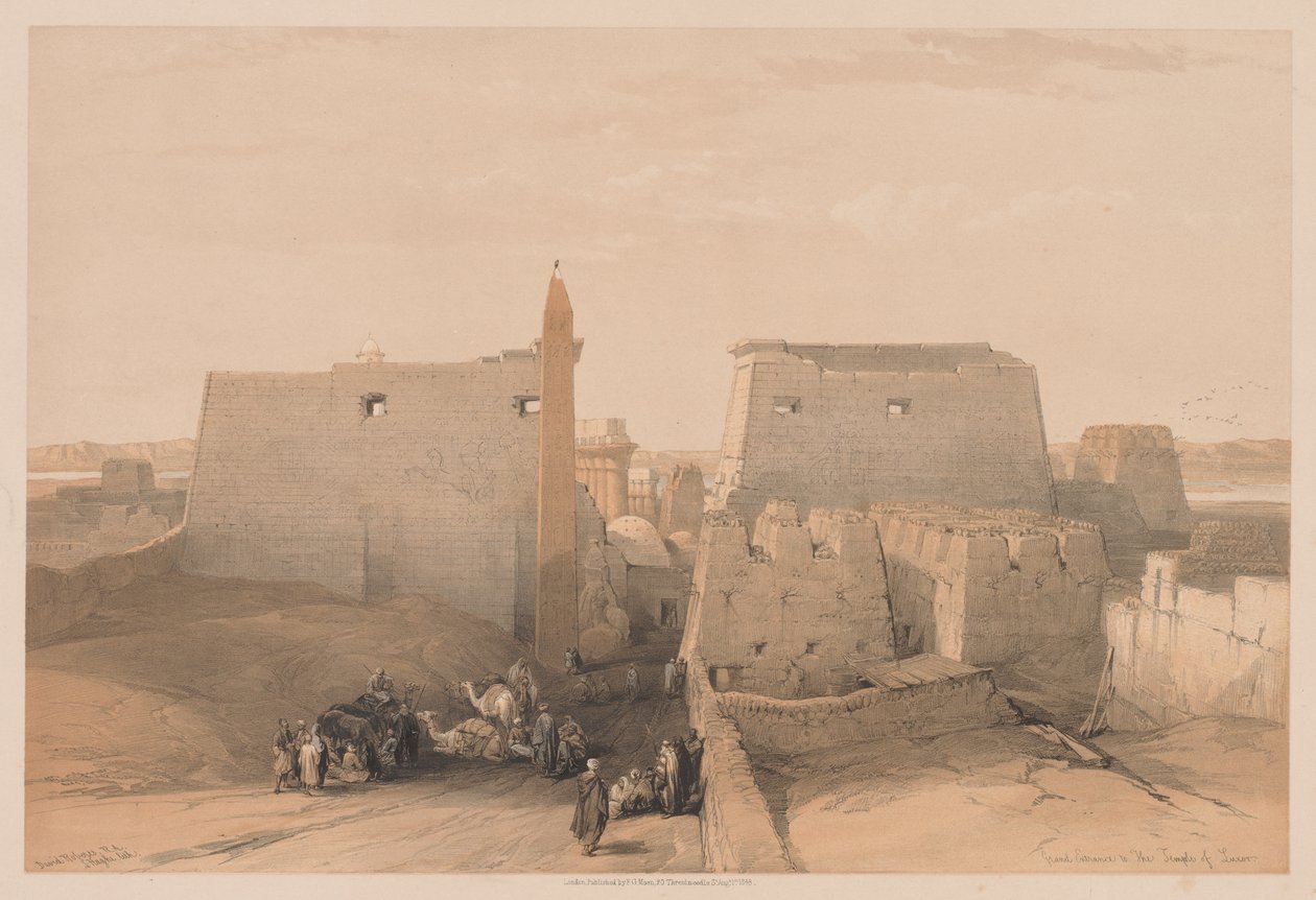 Egito e Núbia: Volume II - No. 38, Grandes Entradas do Templo de Luxor de Louis Haghe