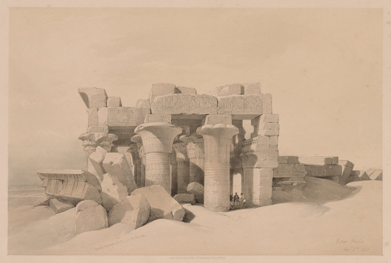 Egito e Núbia: Volume II - No. 42, Ruínas de Kom Ombo de Louis Haghe