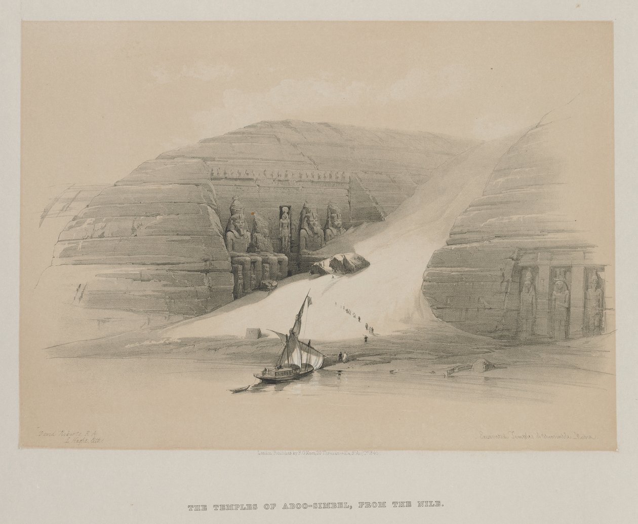Egito e Nubia, Volume II: Templos escavados de Abo Simble, Nubia, 1848. de Louis Haghe