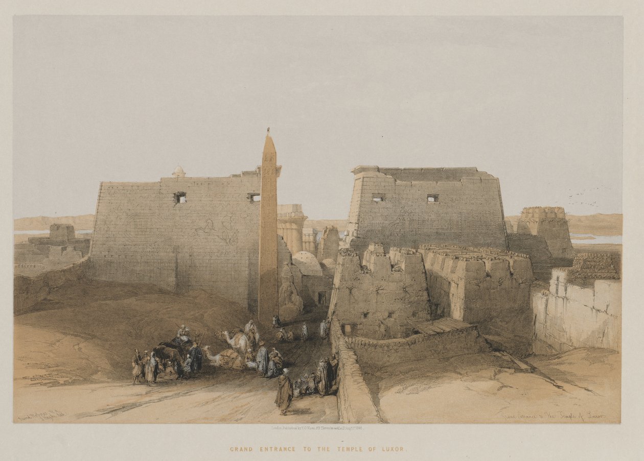 Egito e Núbia, Volume II: Grande Entrada para o Templo de Luxor de Louis Haghe