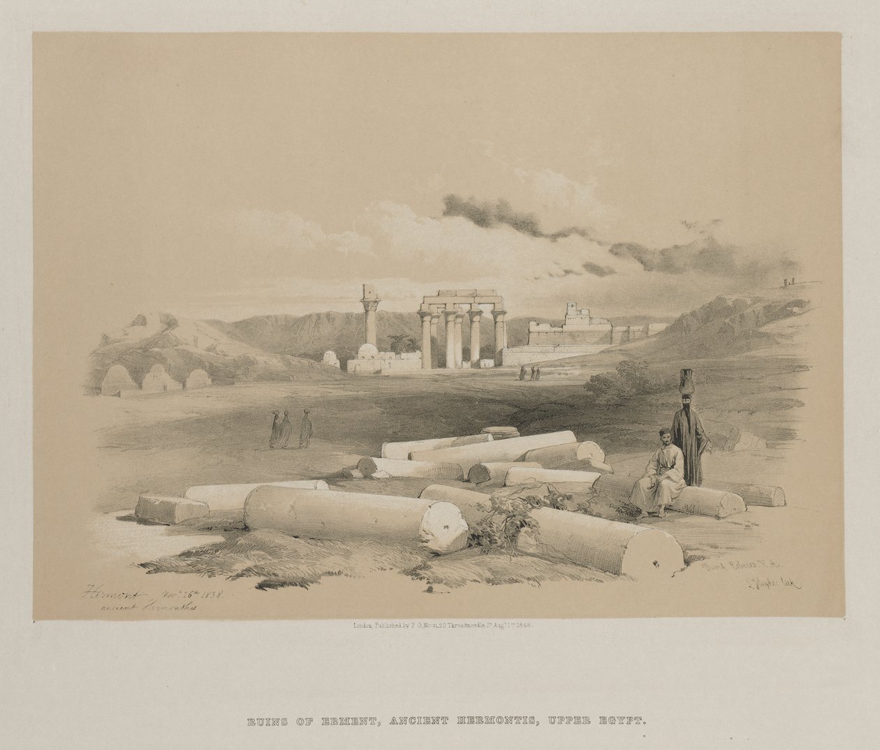 Egito e Núbia, Volume II: Hermont, Ancient Hermonthis, 1848. de Louis Haghe