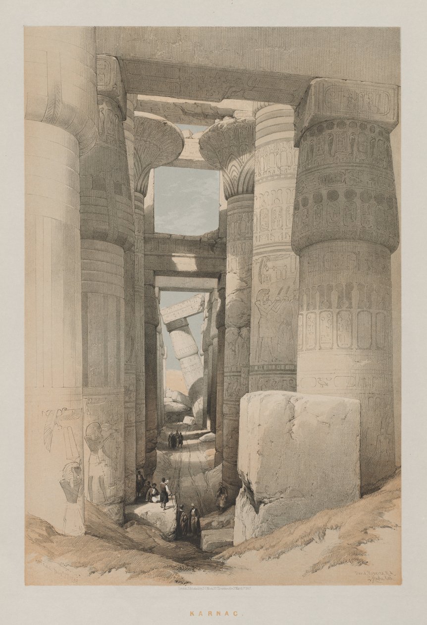 Egito e Núbia, Volume II: Karnak de Louis Haghe