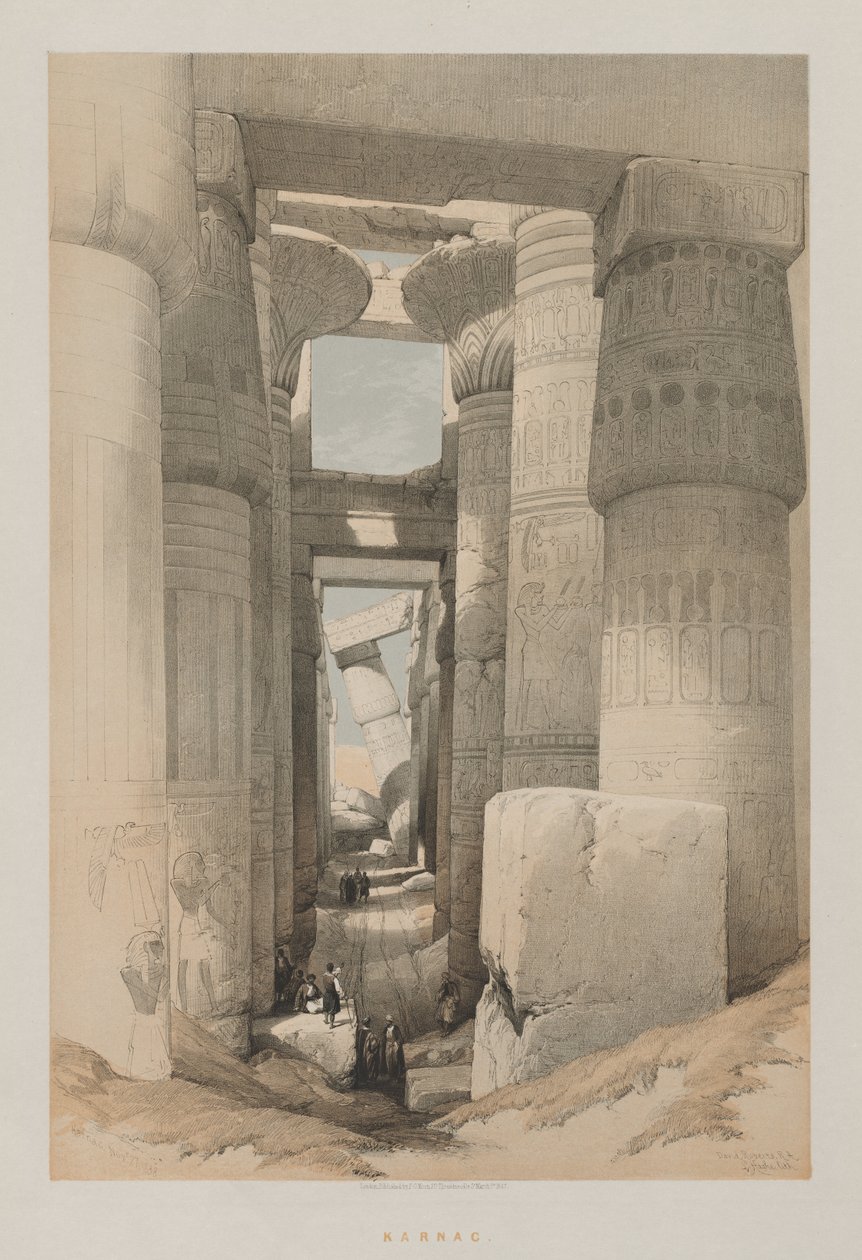Egito e Núbia, Volume II: Karnak, 1847. de Louis Haghe