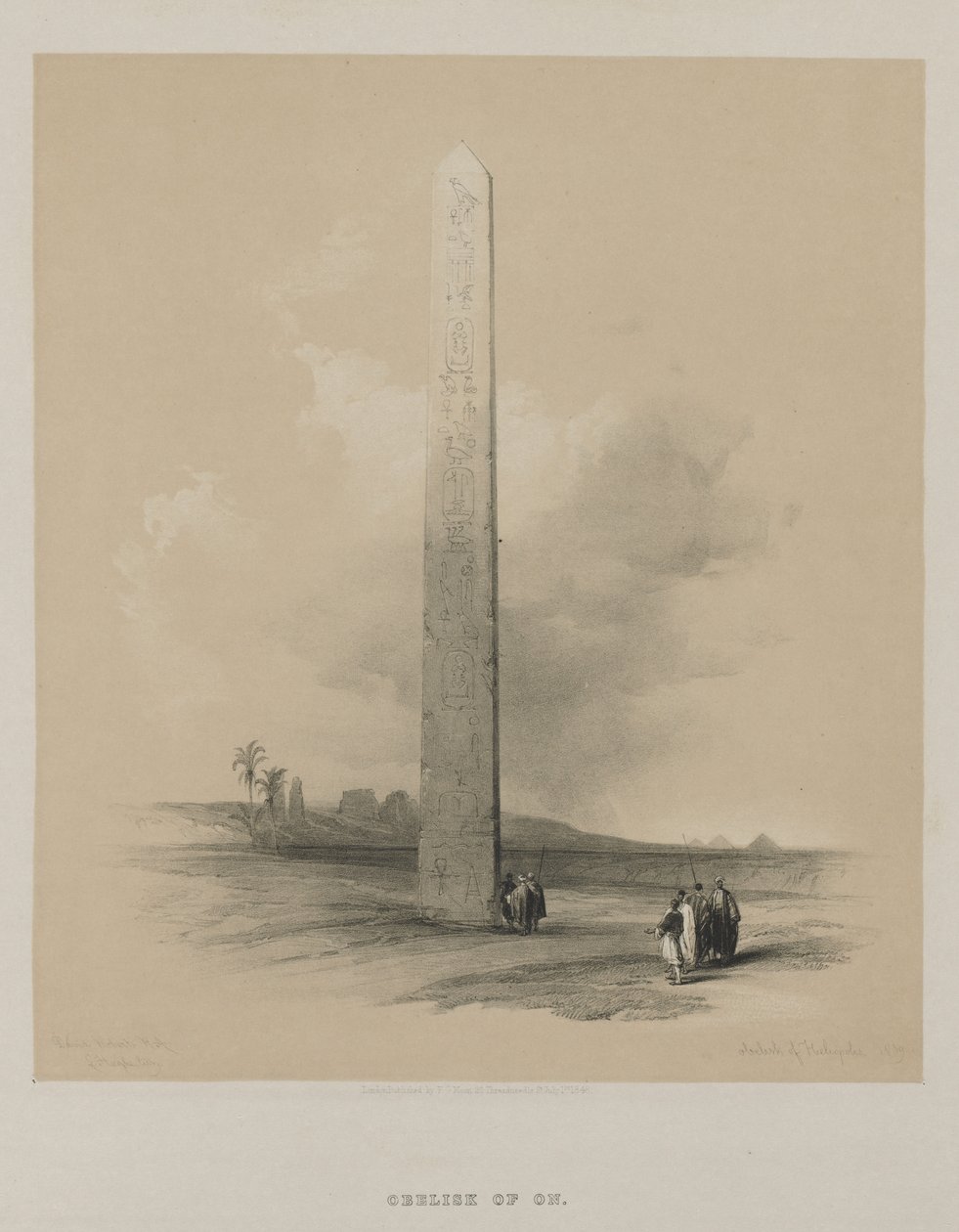 Egito e Núbia, Volume II: Obelisco de Heliópolis, 1848. de Louis Haghe