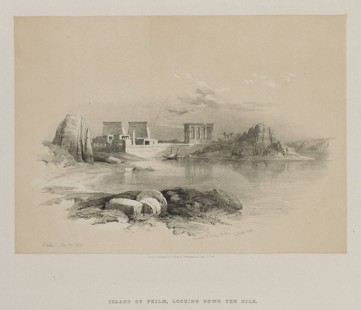 Egito e Núbia, Volume II: Philae, 1848. de Louis Haghe