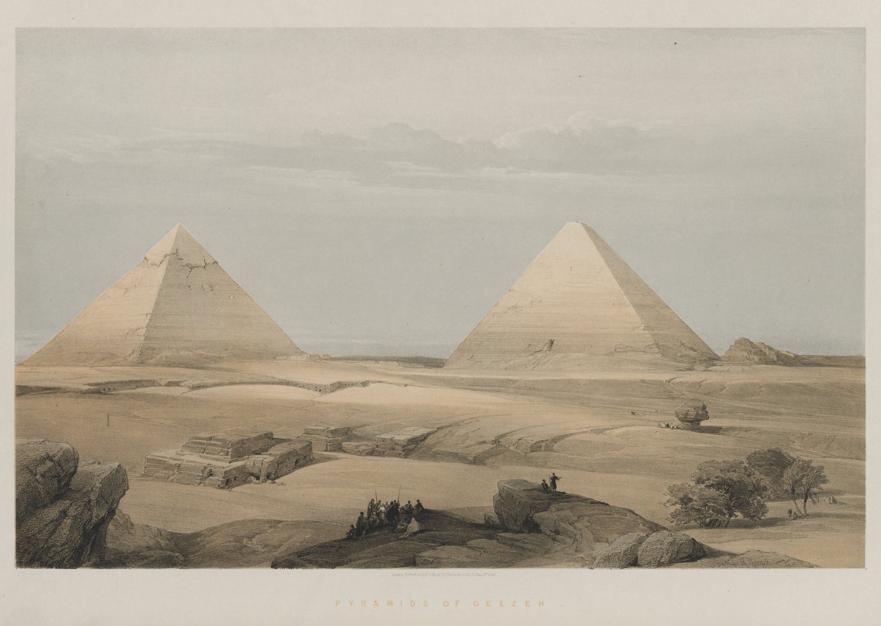 Egito e Núbia, Volume II: Pirâmides de Geezeh, 1848. de Louis Haghe