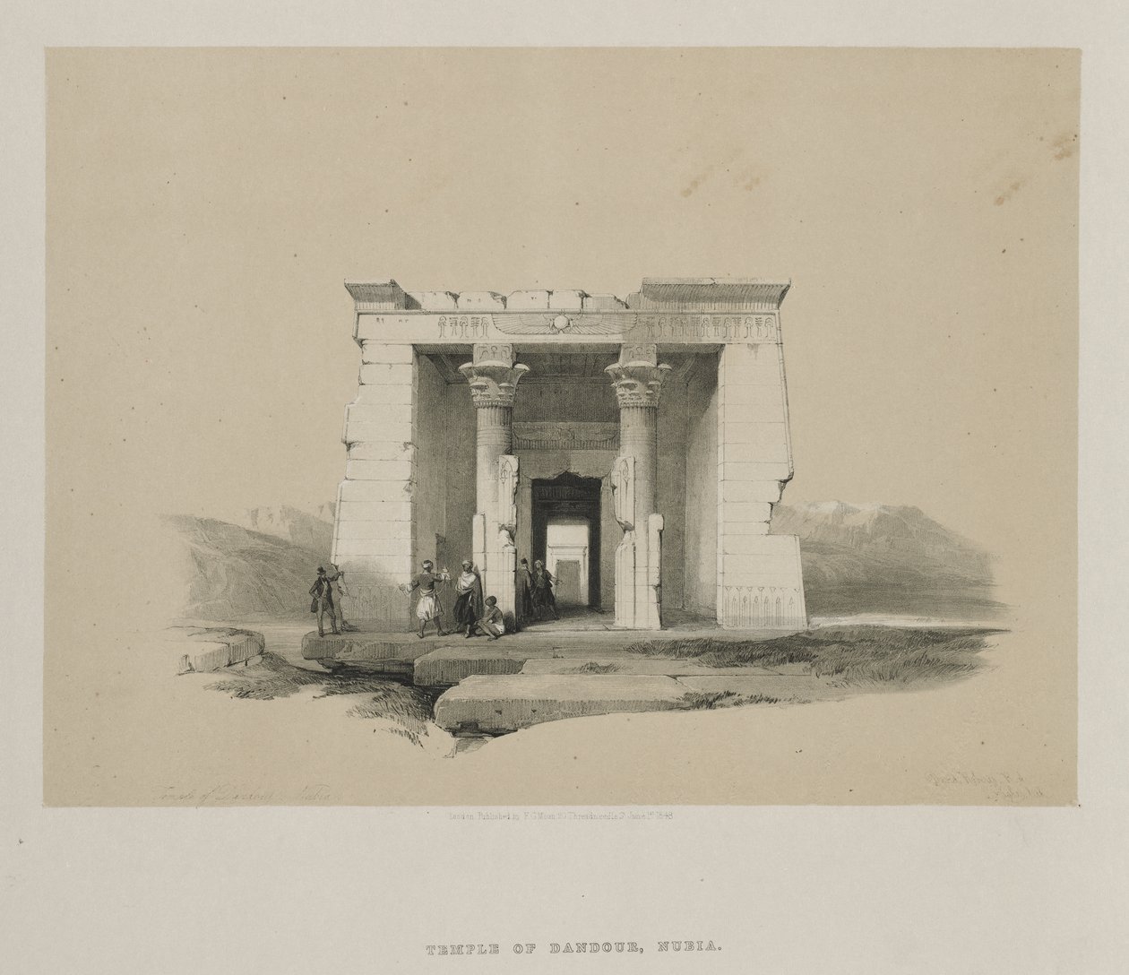 Egito e Núbia, Volume II: Templo de Dandor, Núbia de Louis Haghe