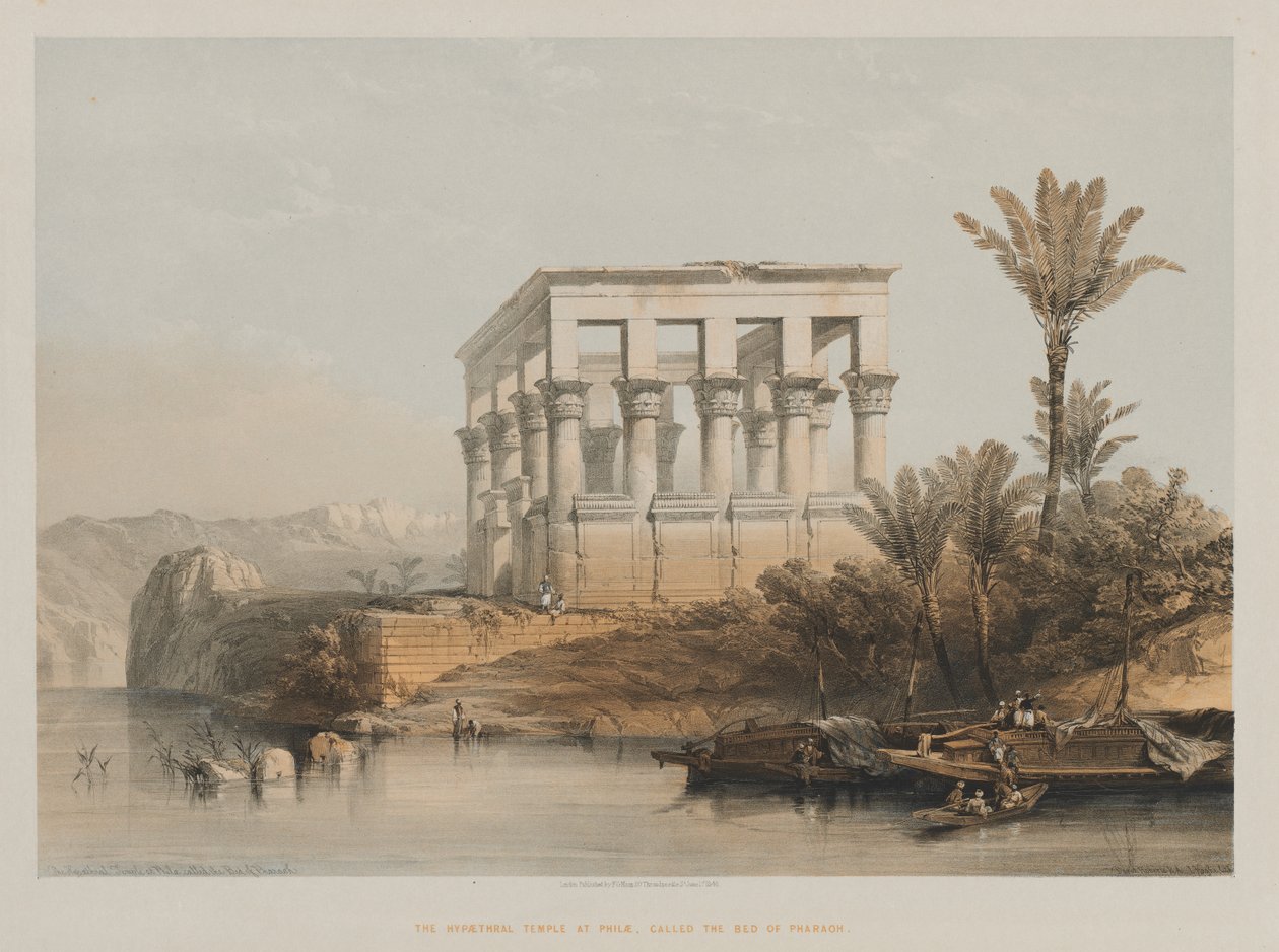 Egito e Núbia, Volume II: O Templo Hipoetral de Philae, chamado Leito do Faraó, 1848. de Louis Haghe