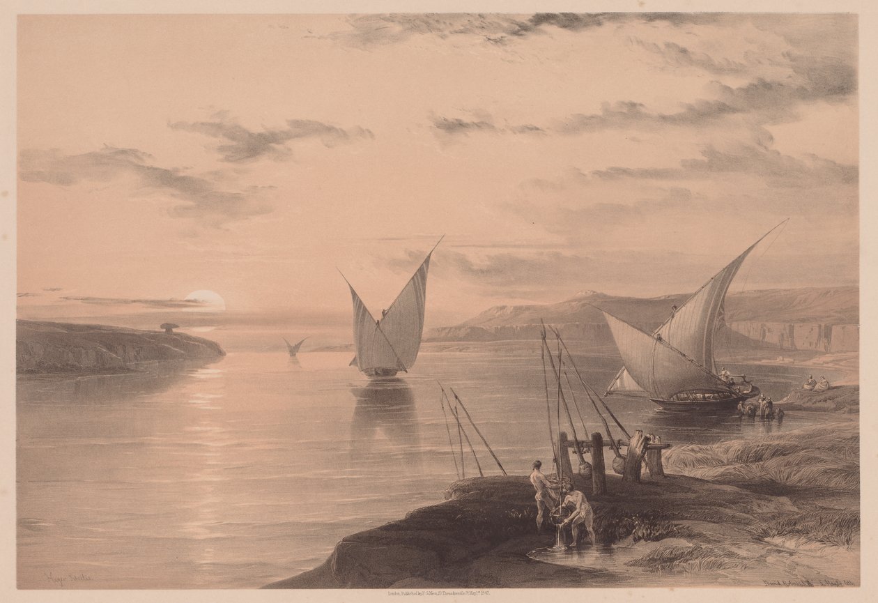 Egito e Núbia: Volume I - No. 12, Hadjar Silsilis de Louis Haghe