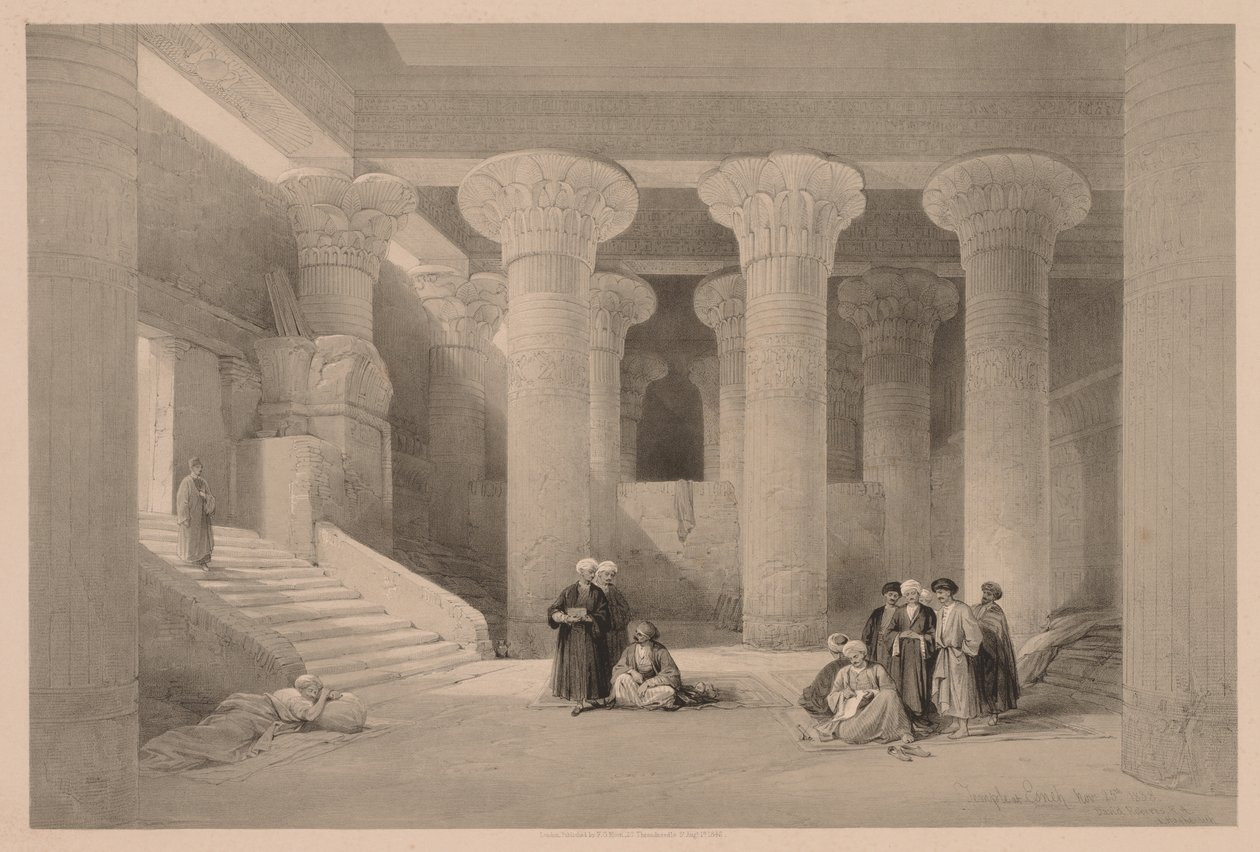 Egito e Núbia: Volume I - Nº 24, Templo de Esneh, 1838. de Louis Haghe