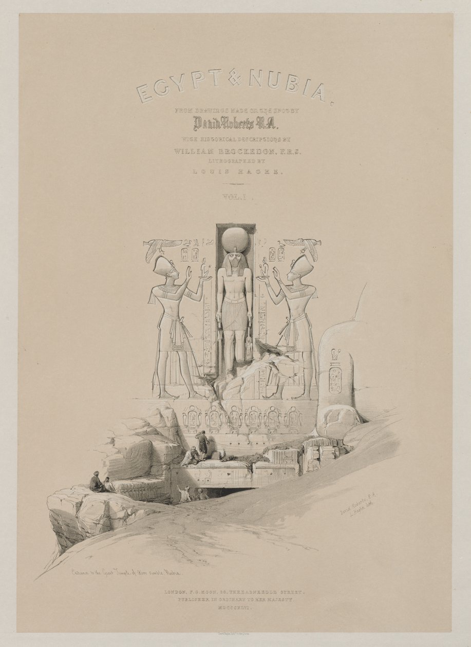 Egito e Núbia, Volume I: Frontispício, 1846. de Louis Haghe