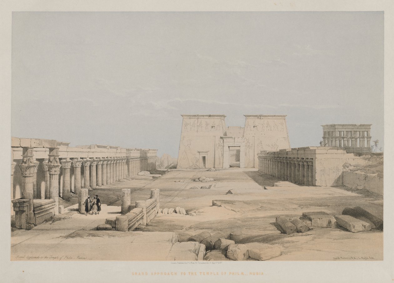 Egito e Núbia, Volume I: Grande Abordagem ao Templo de Philae, Núbia de Louis Haghe