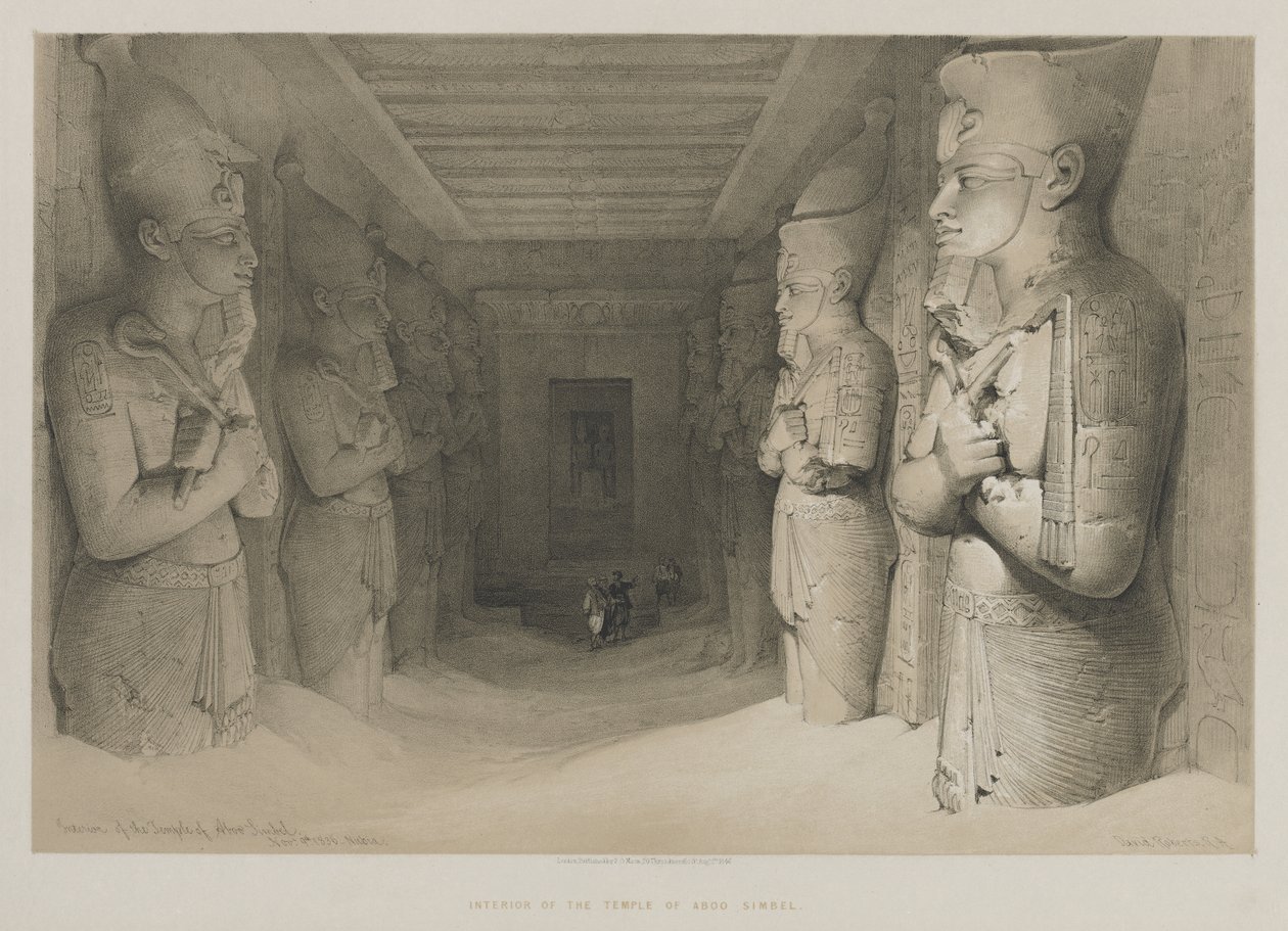 Egito e Núbia, Volume I: Interior do Templo de Aboo-Simbel de Louis Haghe