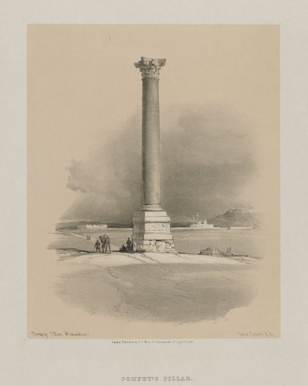 Egito e Núbia, Volume I: Pilar de Pompeu, Alexandria de Louis Haghe