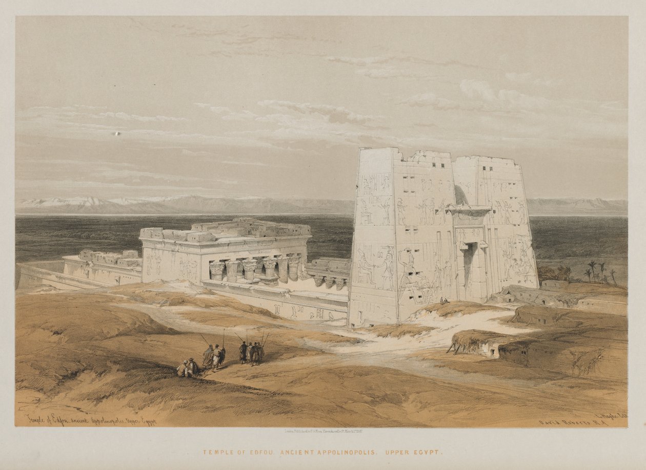 Egito e Núbia, Volume I: Templo de Edfou, Antiga Apollinópolis, Alto Egito, 1847. de Louis Haghe