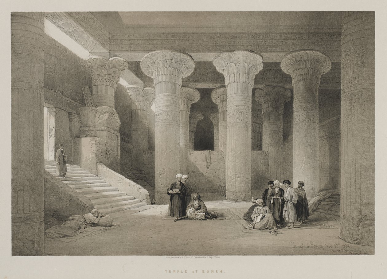 Egito e Núbia, Volume I: Templo em Esneh de Louis Haghe