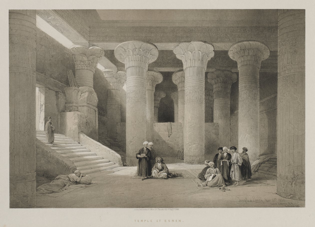Egito e Núbia, Volume I: Templo de Esneh, 1846. de Louis Haghe