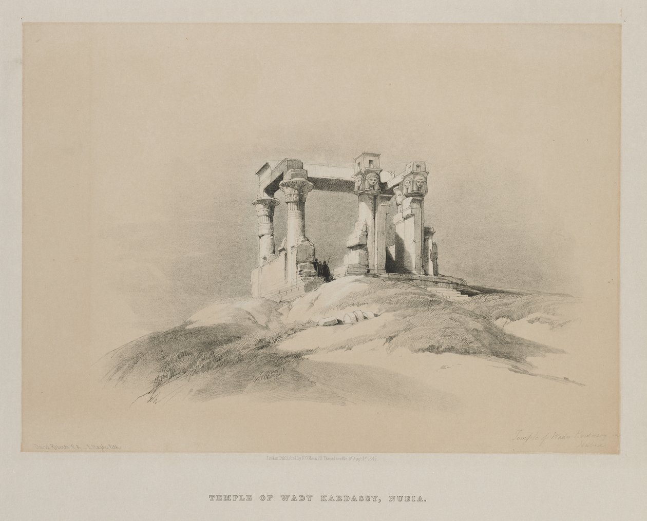 Egito e Núbia, Volume I: Templo de Wady Kardassy na Núbia de Louis Haghe