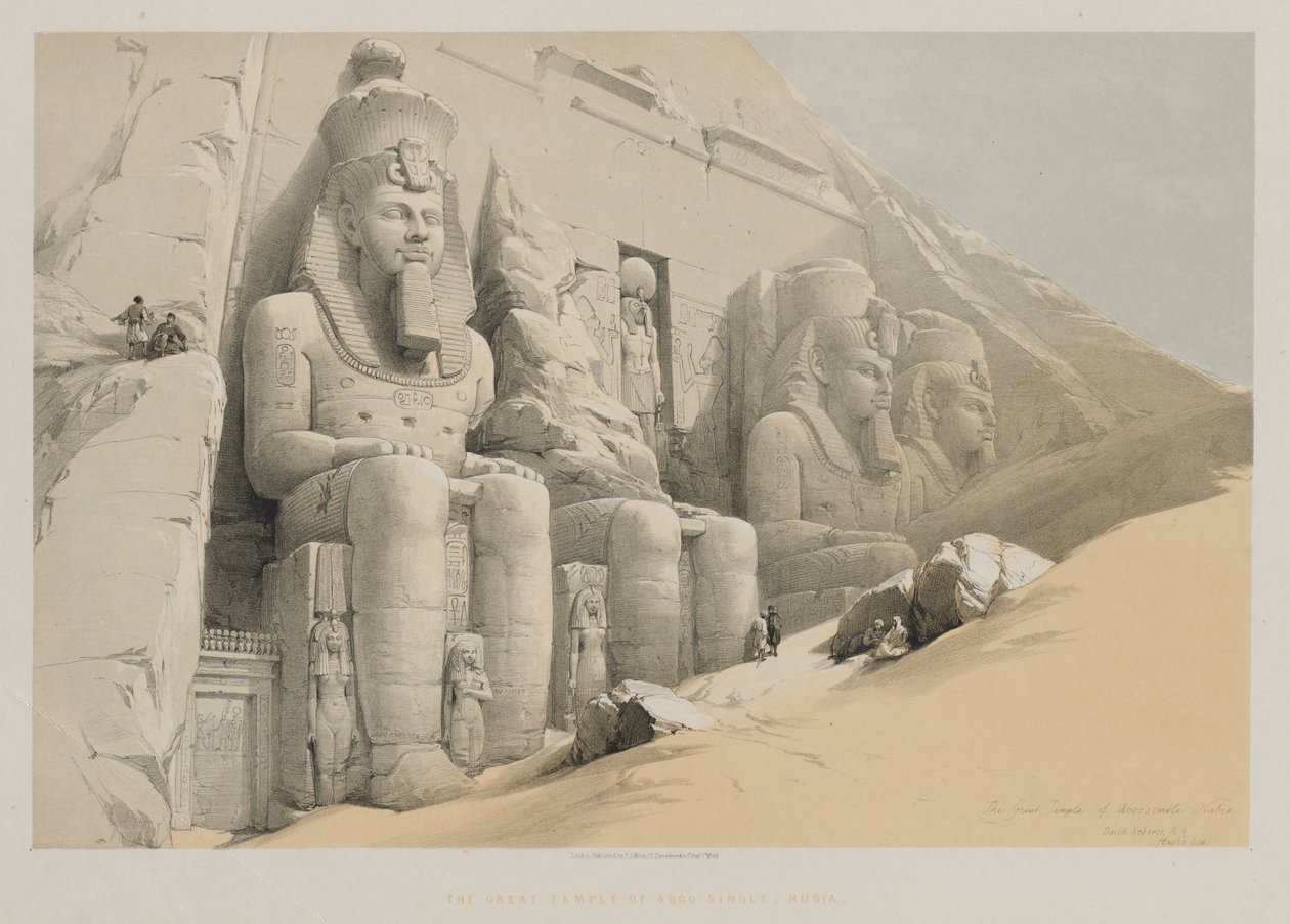 Egito e Núbia, Volume I: O Grande Templo de Aboo-Simble, Núbia, 1846. de Louis Haghe