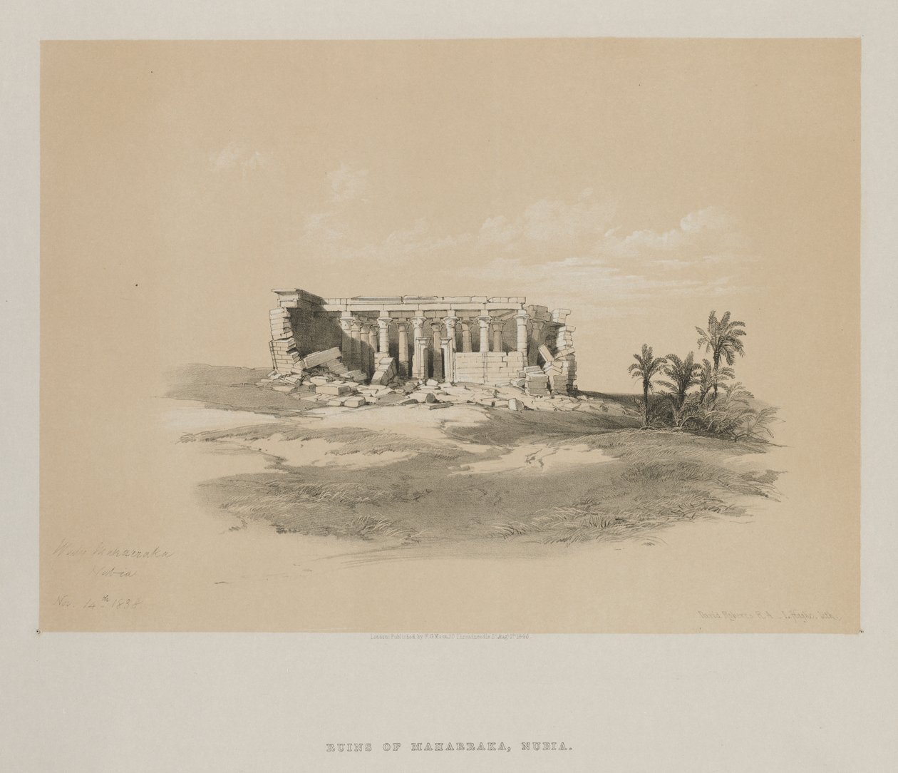 Egito e Nubia, Volume I: Wady Maharraka, Nubia, 1846. de Louis Haghe