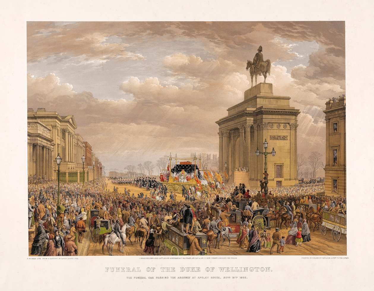 Funeral do Duque de Wellington, 18 de novembro de 1852, pub. 1853. de Louis Haghe