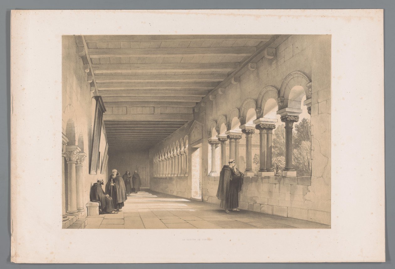 claustro em Tongres
Le cloitre de Tongres (título sobre o objecto) de Louis Haghe