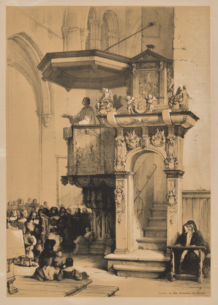 Esboços na Bélgica e na Alemanha, Primeira Série, Púlpito na Catedral de Treves de Louis Haghe