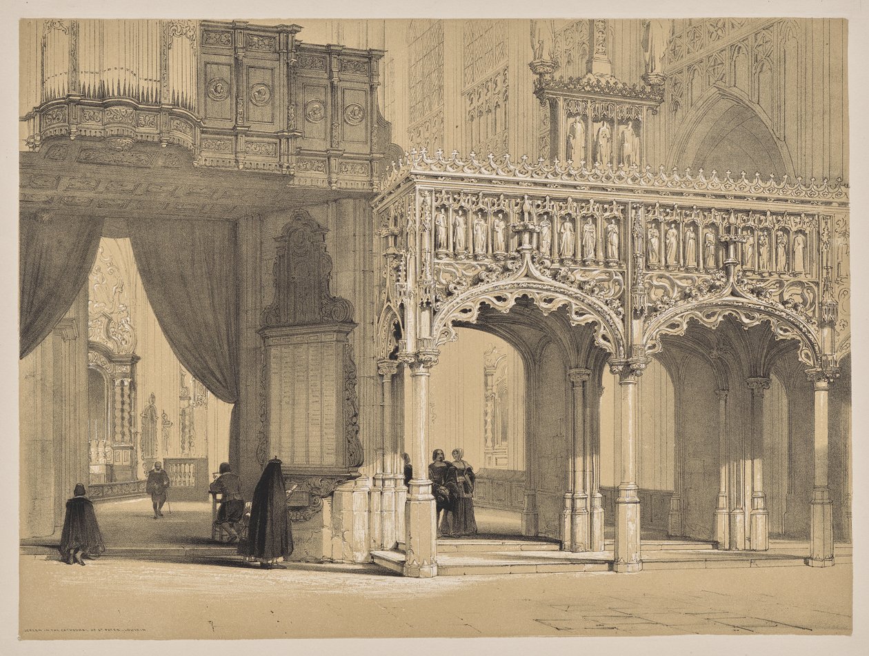Esboços na Bélgica e na Alemanha, Primeira Série, Tela na Catedral de São Pedro, Louvain de Louis Haghe