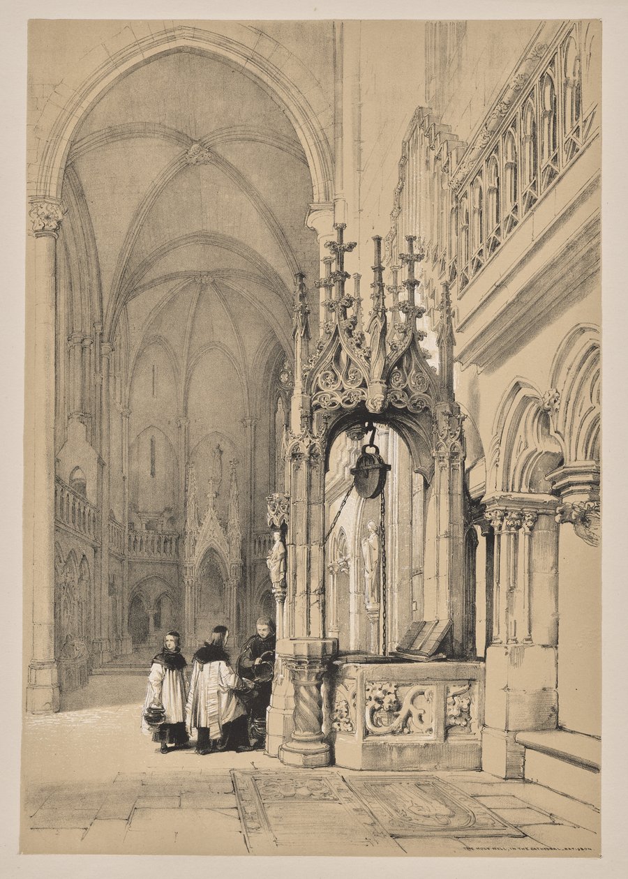 Esboços na Bélgica e na Alemanha, Primeira Série, O Poço Sagrado na Catedral de Ratisbona de Louis Haghe