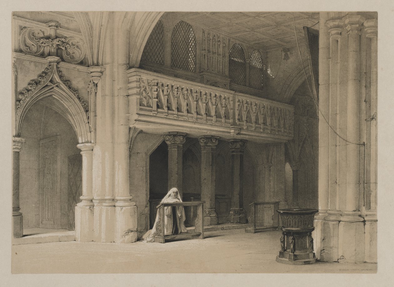 Esboços na Bélgica e na Alemanha, Volume I: Convento de Nönnberg, Salzburgo de Louis Haghe