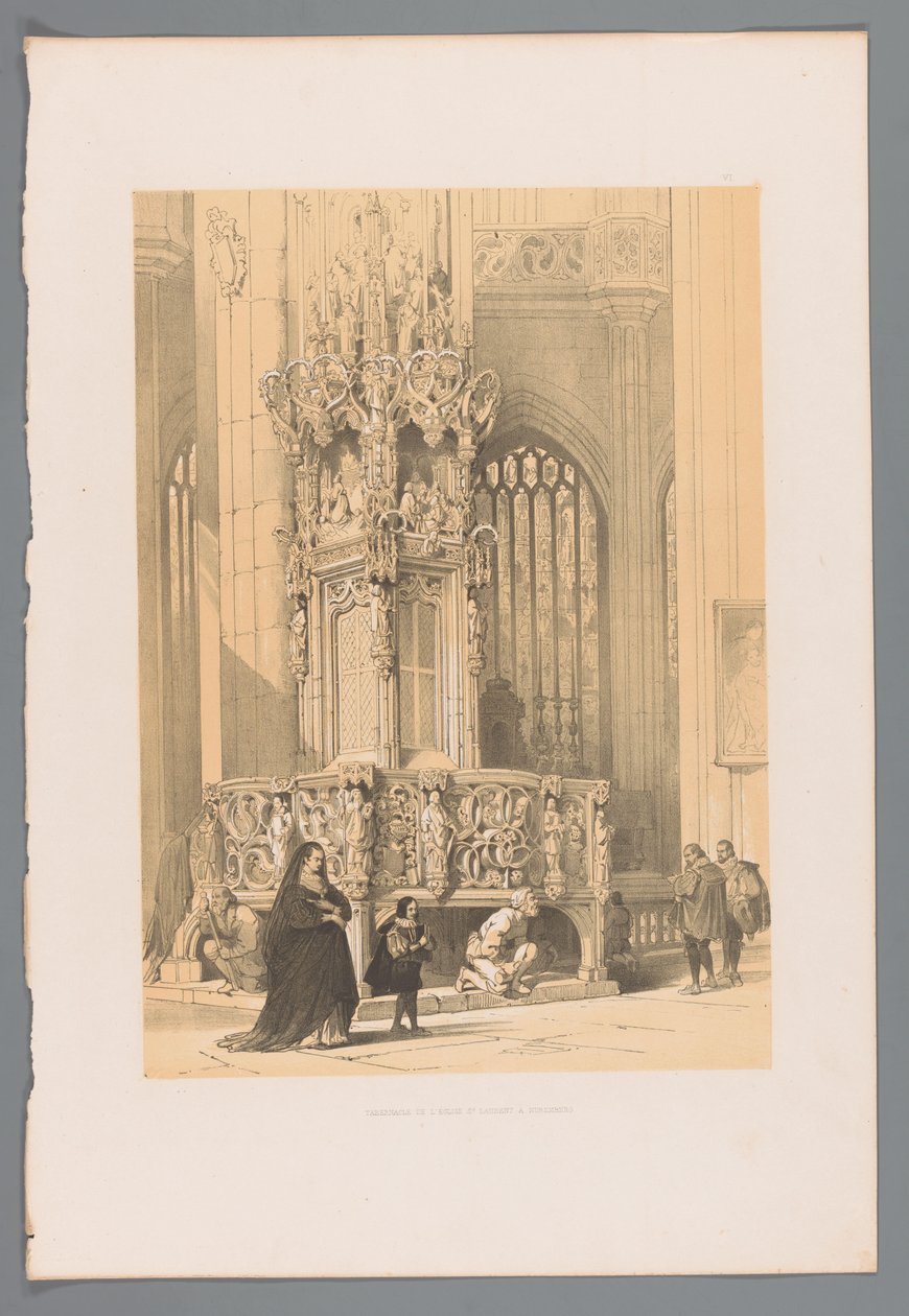 Tabernáculo no Sint-Laurentiuskerk te Neurenberg
Tabernáculo na Igreja de São Lourenço em Nuremberga (título sobre o objecto) de Louis Haghe