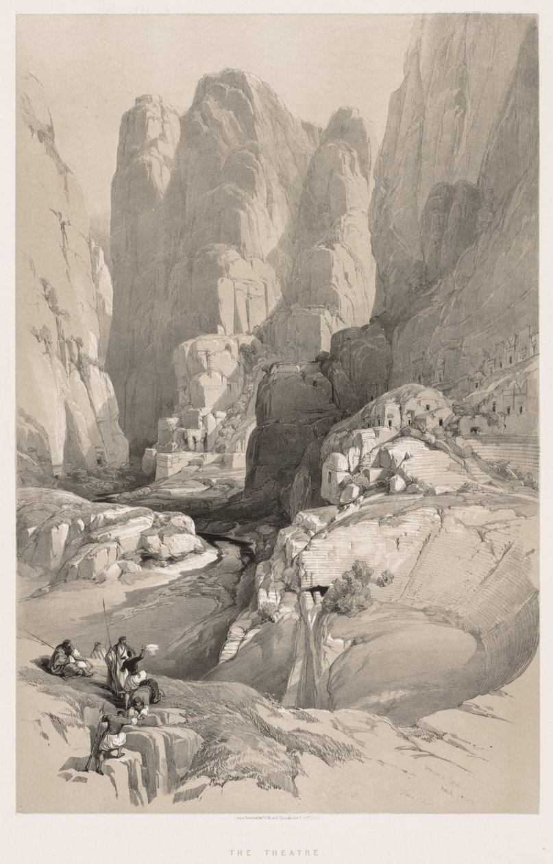 Terra Santa, Síria, Idumea, Arábia, Egito e Nubia, vol. III: Entrada em Petra, 1842. de Louis Haghe