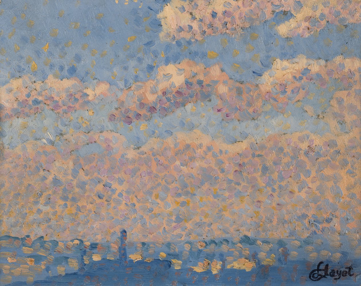 Céu sobre a cidade de Louis Hayet