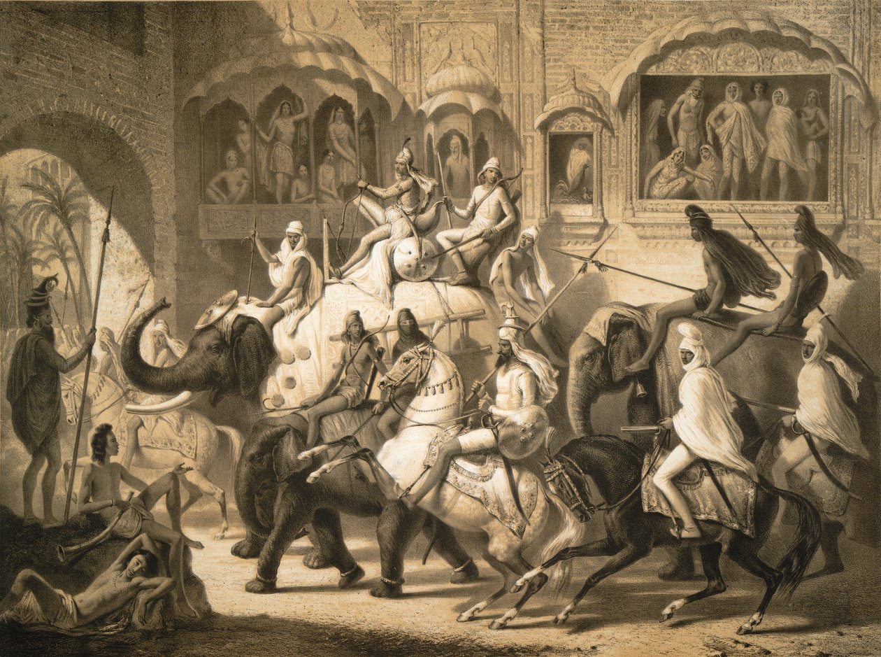 Uma rua em Lahore (Março de 1842) de Louis Henri de Rudder