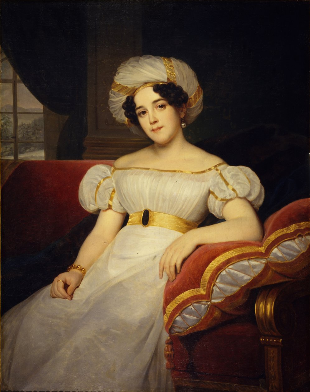 Retrato da princesa Natalya Stepanovna Golitsyna, née Condessa Apraksina 1794-1890, 1824 de Louise Marie Jeanne Hersent