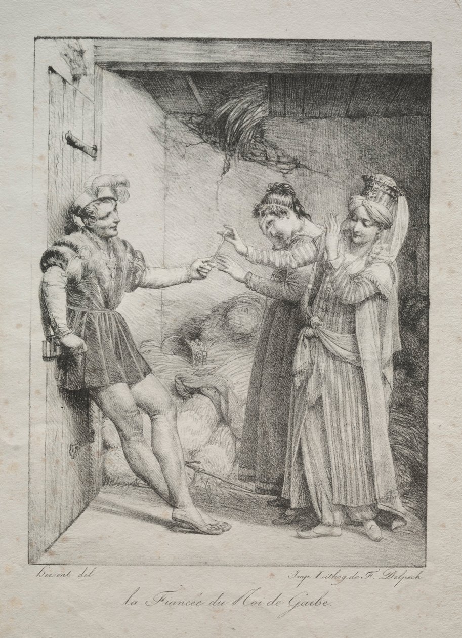 A noiva do rei de Garbe, 1800. de Louise Marie Jeanne Hersent
