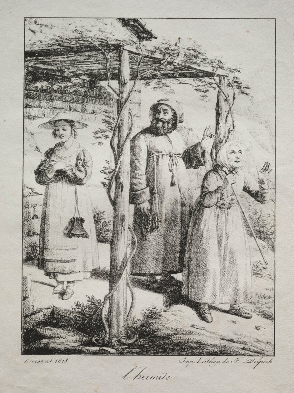 O Eremita, 1818. de Louise Marie Jeanne Hersent