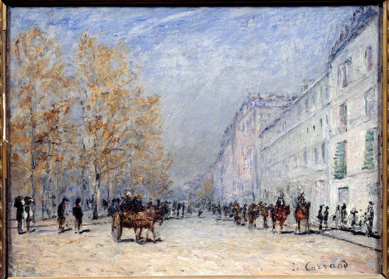 O Cours du Midi em Lyon. Pintura por Louis Carrand (1821-1899) de Louis Hilaire Carrand