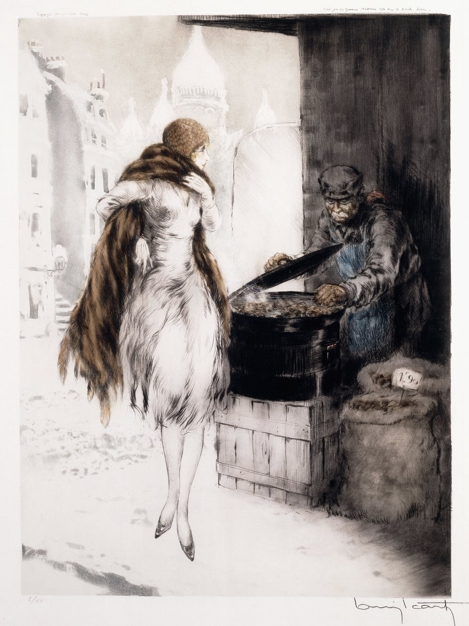 Vendedor de castanhas de Louis Icart