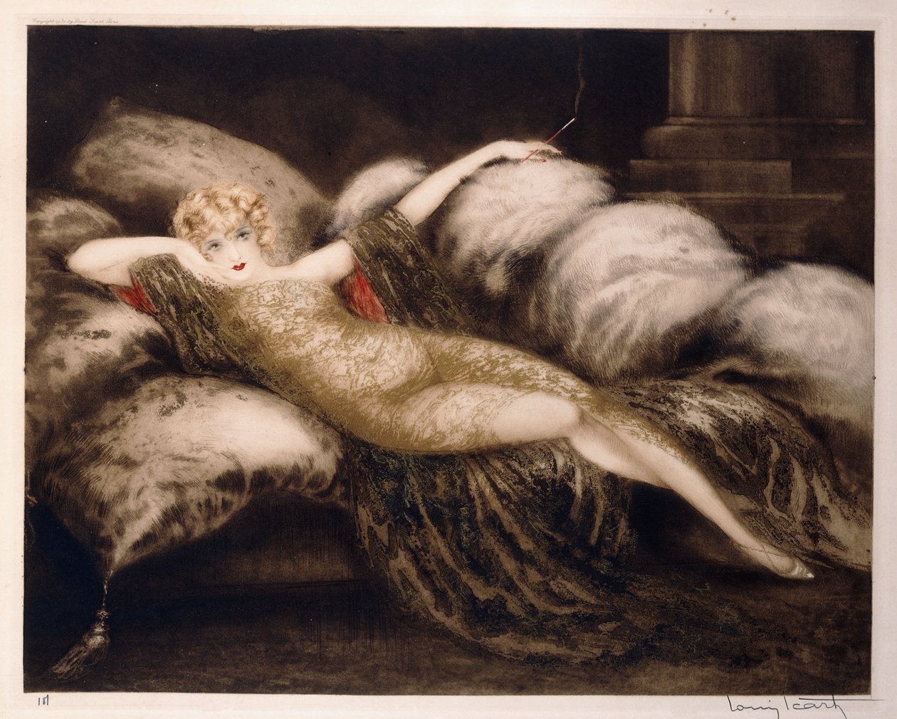 Véu Dourado de Louis Icart