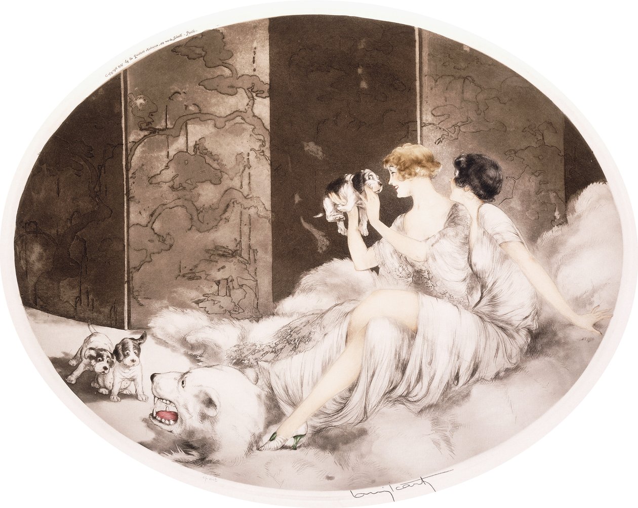 Cães pequenos de Louis Icart